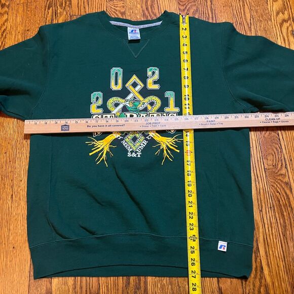 Russell Athletic L Green 2021 St. Pat's Snake MSM UMR S&T Crewneck Sweatshirt - Picture 4 of 8